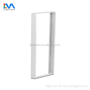 120x60 White Surface Mount Frame Kit with LED Ceiling Panel Light (595x1195)